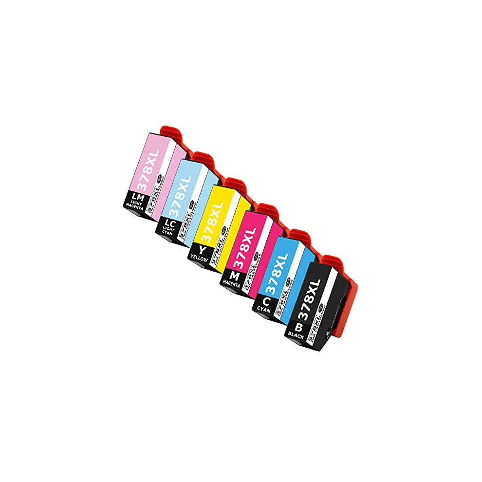 Replacement for Epson 378XL 378 Ink Cartridges Work with Epson Expression Photo XP-8700 XP-8500 XP-8505 XP-8600 XP-8605