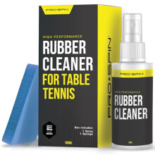Kit per la pulizia della gomma da ping pong PRO SPIN - Pulitore per racchette da ping pong | Detergente per gomma da 200 ml e spugna inclusi | El