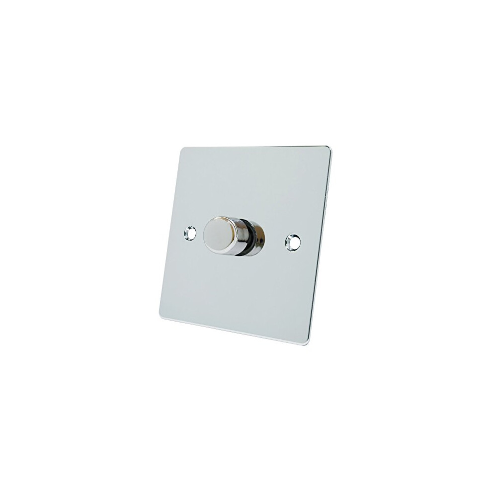 Fpc1gdimled Polished Chrome Flat 250W-10 Amp Single 1 Gang 2 Way 250W Led Light Dimmer Switch, 250 W, 240 V 700461520900
