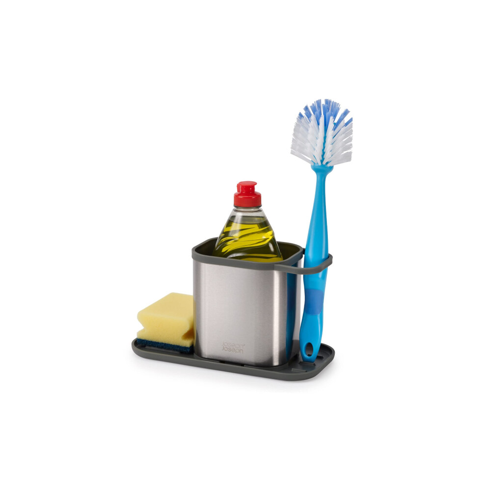 Duo Sink Tidy Worktop Caddy Organiser, Sponge Holder, Stainless Steel