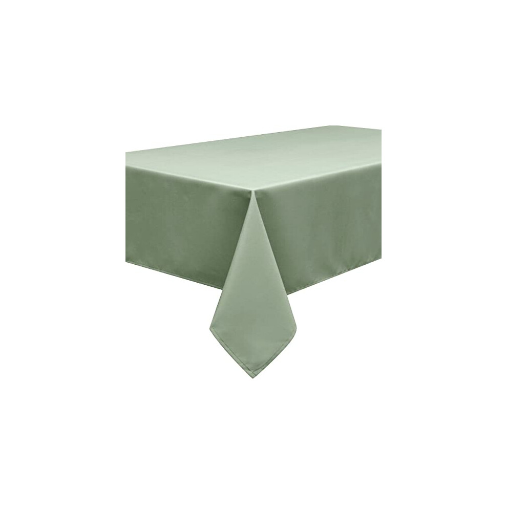 Extra Large Stain Resistant Rectangular Fabric Tablecloth Table Cover 140x240cm 55"x94" (Sage Green)