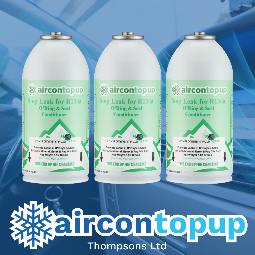 Car AC Aircon Air Con Air Conditioning Leak Stopper Leak Sealer 3x Gas Can Pack on OnBuy