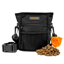 Dog Treat Pouch 2.0 | Pet Training Hands-Free Snack Bag w/Strap. Holds 2 Cups Kibble, Poop Bags, Phone & Keys. Magnetic