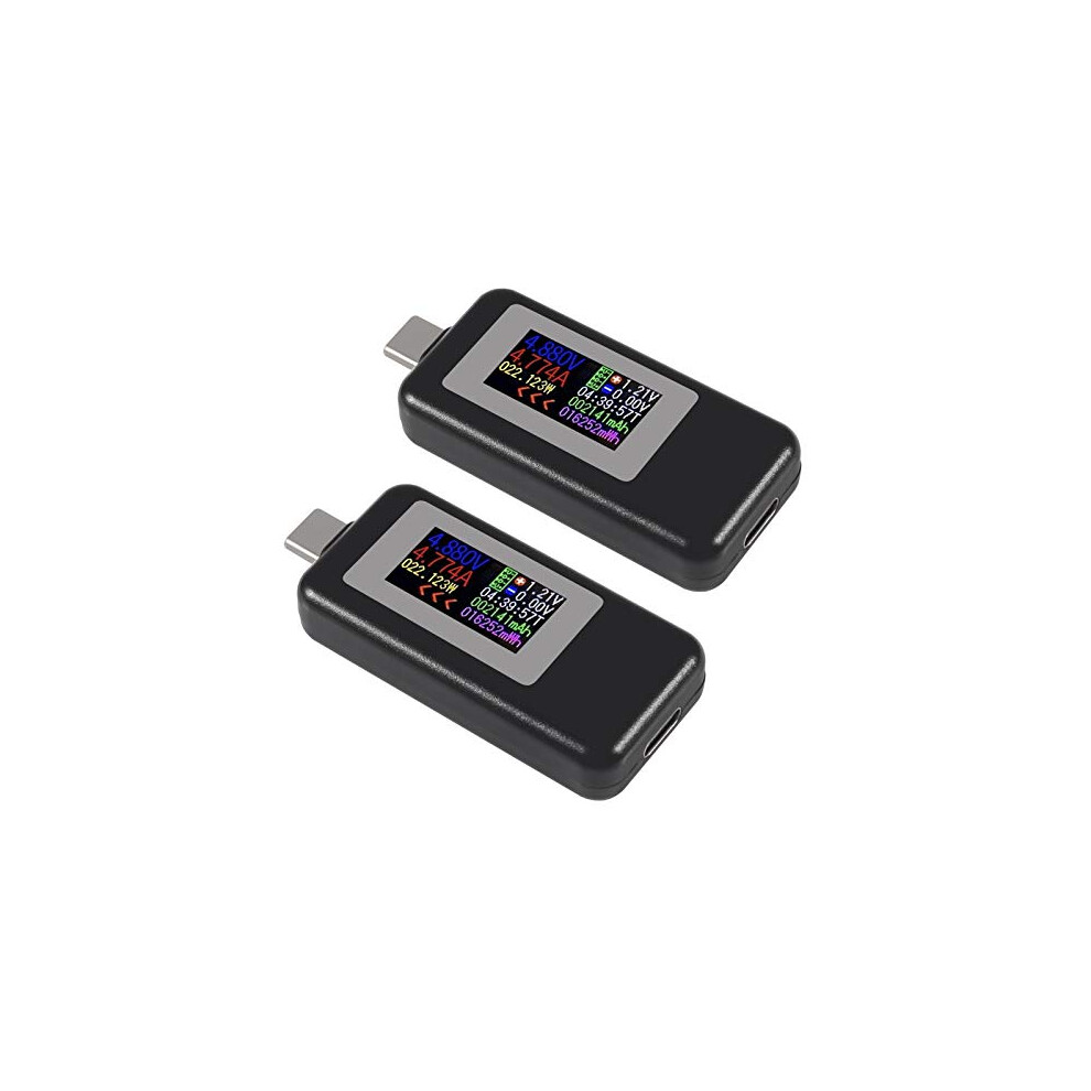 2Pack Type-C Usb Tester Usb Power Meter, Usb C Voltage Tester Multimeter 0-5A 4-30V Current Meter Tester, Usb-C Charger 687117712875