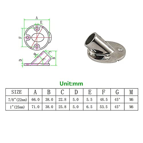 Boat Railing Fittings Deck Hardware 316 Stainless Steel 45 Degree Tube 