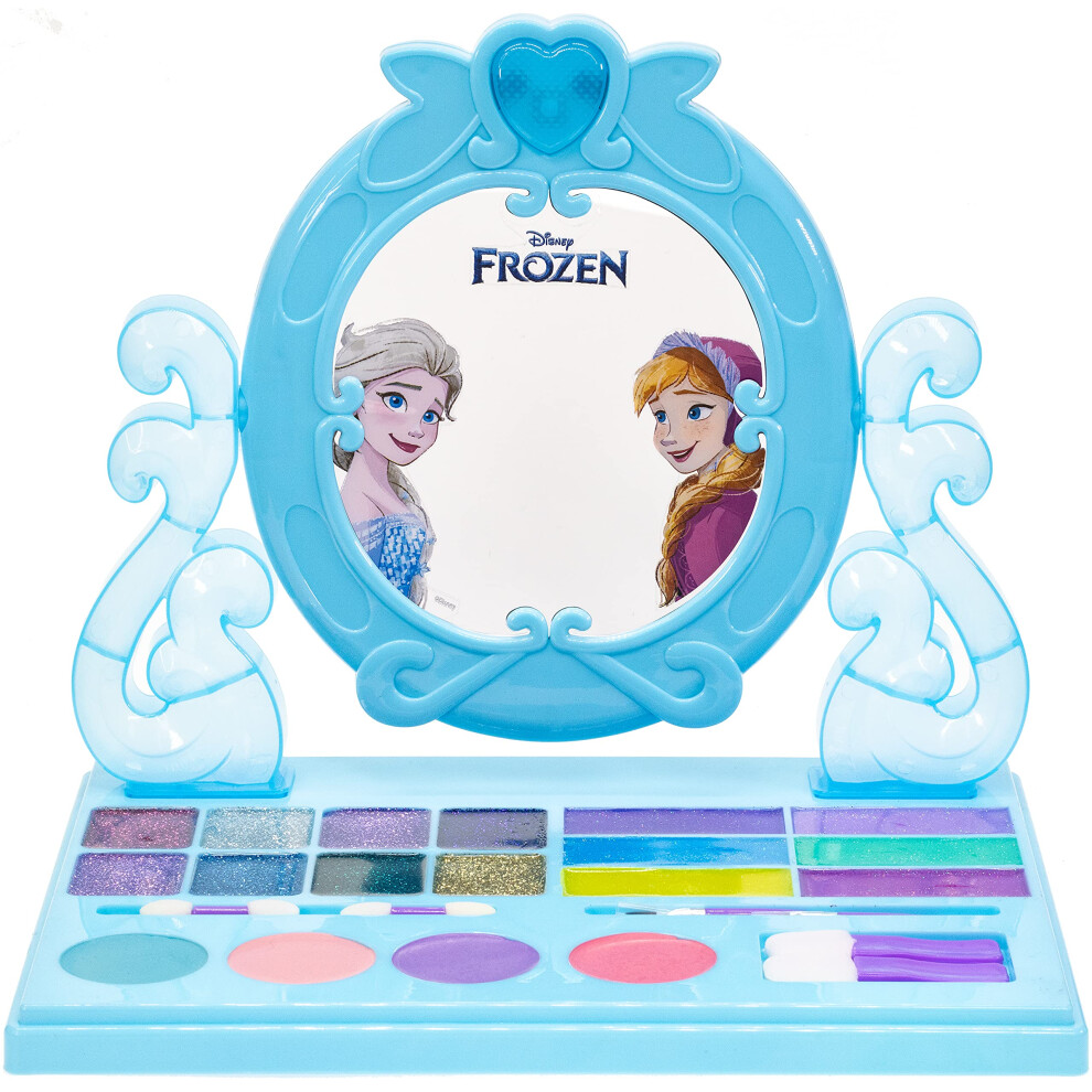 Disney Frozen - Townley Girl Cosmetic Vanity Compact Makeup Set with Mirror & Built-in Music Includes Lip Gloss, Shimmer