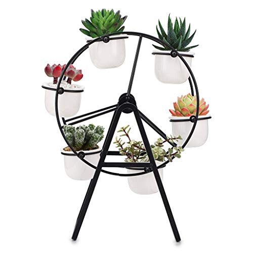 Ferris Wheel Succulent Planter Plant Stand Ceramic Plant Pot Display ...