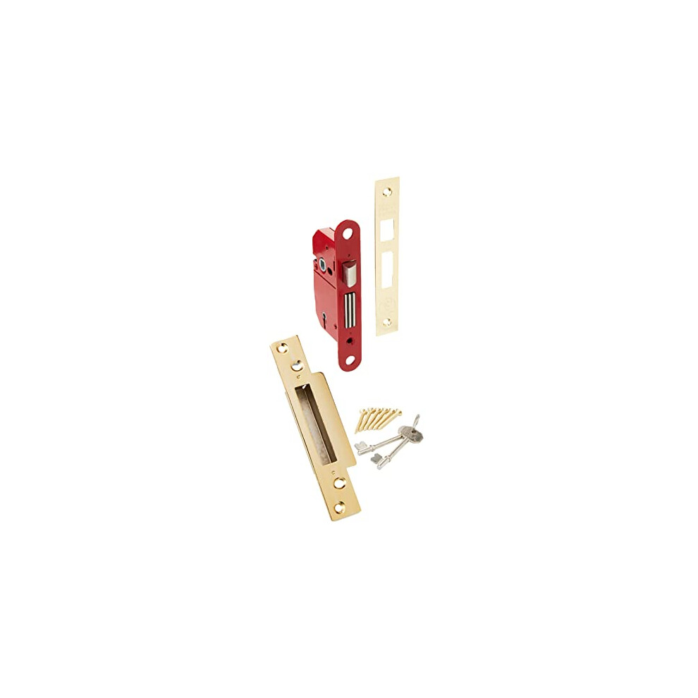 Fortress Bs 3621 2.5-Inch/ 64Mm 5 Lever Maximum Security Mortice Sashlock - Brass Effect 5054040365129