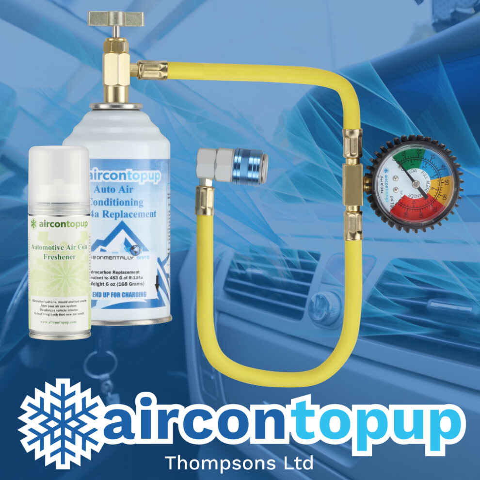Car R134a Aircon Air Con Sanitiser Topup Refill Regas Diy Gas Kit 685757152525