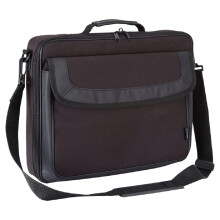 Laptop Bag, Fits Laptop up to 16", Case for Travel and Business, Padded Shoulder Strap, Front Storage Pocket – Black