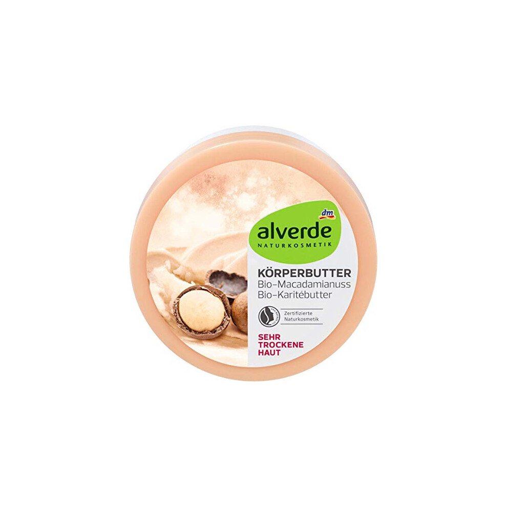 Alverde Naturkosmetik Body Butter Macadamia Nut Karite Butter 200 Ml
