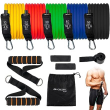 Mobiclinic, Resistance Bands Set, 5 Different Resistance Levels, Exercise Band, Unisex, Pull Up Bands, Fitness Elastic
