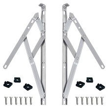 uPVC Universal Window Hinge Kit Double Glazing Friction Stay PVC 13mm 17mm Stack 16 inch Non Handed Stainless Steel