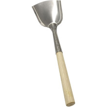 Fireplace Ash Shovel Heat Resistant Stainless Steel Ash Dust Pan With Wood Handle Winter Fireside Fire Accessories,1pc