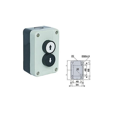 Double Switch For Garage Doors, Waterproof, Lift, Push Button, Rolling Doors, Push Button 2