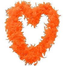 (Orange) Feather Boa For Christmas Tree Decoration