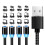 4 Pack Magnetic Charging Cable, 3 In 1 Self Winding Phone Cable 1