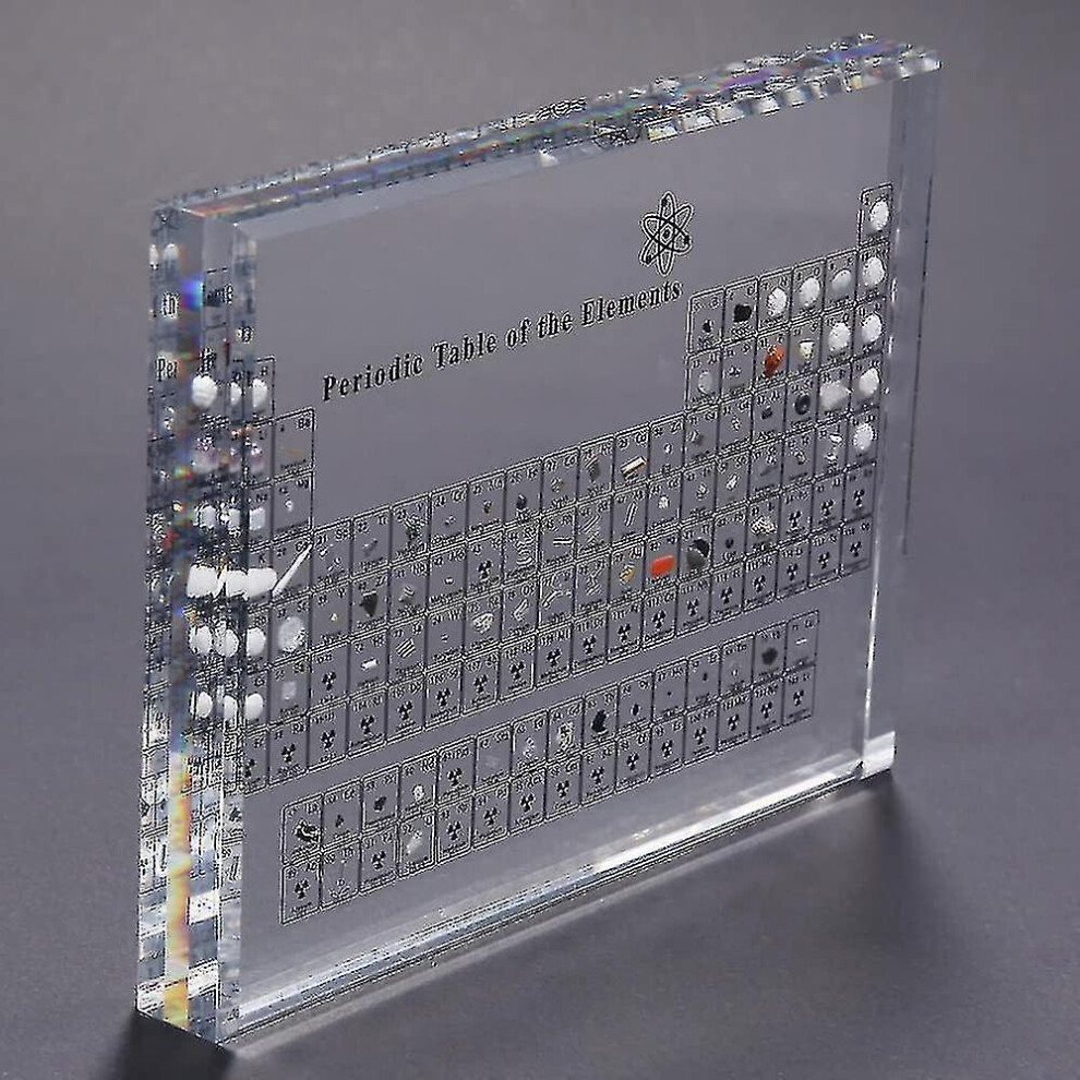 (discounted) Acrylic Periodic Table With Real Elements, Chemical Elements Display, Periodic Table Of Elements, School Teaching, Birthday Gift (discoun