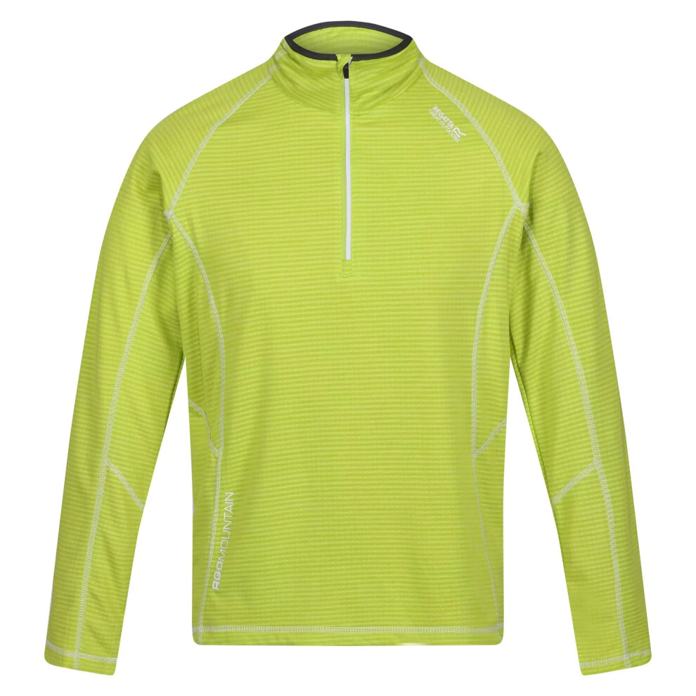 (3XL, Bright Kiwi) Regatta Mens Yonder Quick Dry Moisture Wicking Half Zip Fleece Jacket