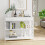 Casart 3-Tier Console Sofa Table with 1 Drawer and 2 Storage Shelves 3