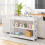 Casart 3-Tier Console Sofa Table with 1 Drawer and 2 Storage Shelves 4