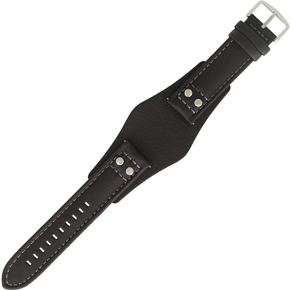 2024  New  Watch Strap 22mm Black Leather Ch-2586 - Lb-ch2586