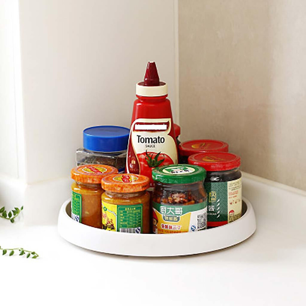Kitchen Storage Corner Frame Rotating Condiment Storage Rack Kitchen Storage Tray
