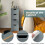 Costway Floor Storage Bathroom Cabinet w/ 4 Drawers Freestanding Storage Grey 6