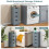 Costway Floor Storage Bathroom Cabinet w/ 4 Drawers Freestanding Storage Grey 9