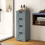 Costway Floor Storage Bathroom Cabinet w/ 4 Drawers Freestanding Storage Grey 5