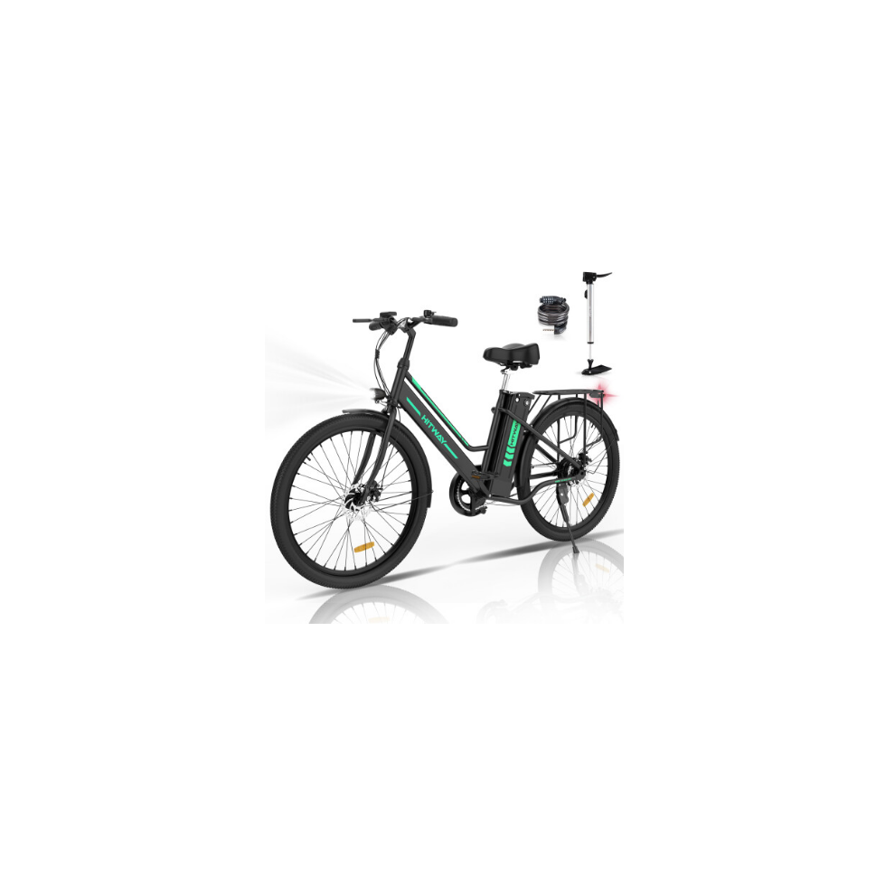 (Green) HITWAY Electric Bike 26 Bk8s, up to 70KM