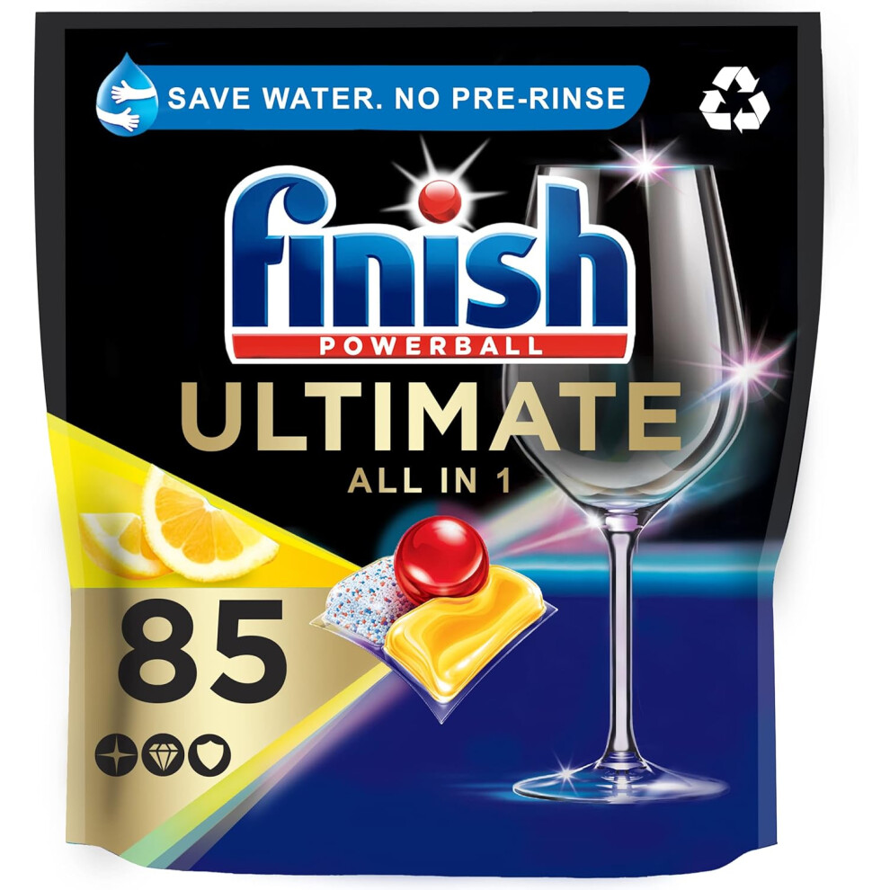 Finish Quantum Ultimate Dishwasher Tablets Lemon Scent, 85 Tablets