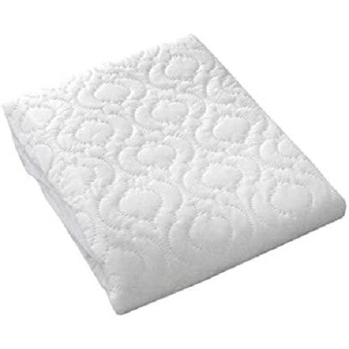 (70x140x13cm) White Quilted Crib Baby Cot Mattress Protector Topper Cover Ultra Soft Toddler Swing Bed Cover Breathable Sleep Comfort For Kids 1