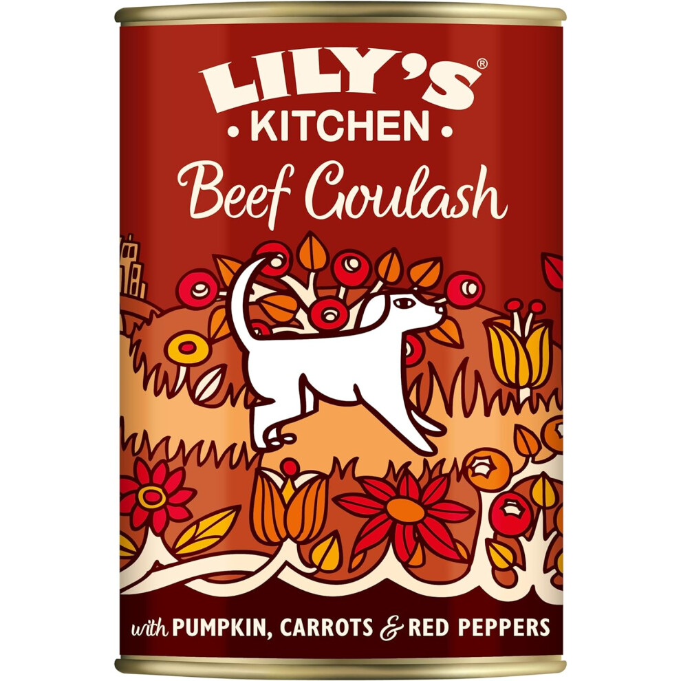 Lily's Kitchen Natural Adult Dog Food Wet Tins - Beef Goulash - Complete Meal Recipes (6 Tins x 400g)