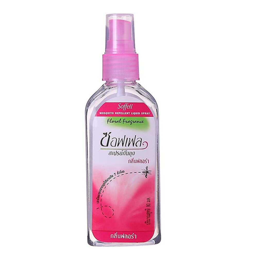 (Rose flavor) 80ml Mosquito Spray Thailand Plant Anti-mosquito Bite Swelling Itching Mosquito Repellent Liquid Spray For Body Pest Killer