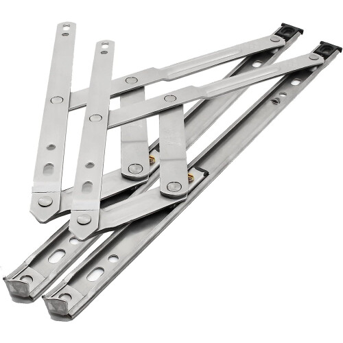 Window Hinge, Casement Window Hinge, Window Brace, Window Latch, Window Bracket, Friction Brace Hinge, Stainless Steel, Sus304, 12 Inch (1 Pair)