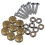 8pcs 10mm Gold Brass Screw Head Mirror Nails 1