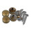 8pcs 10mm Gold Brass Screw Head Mirror Nails 2