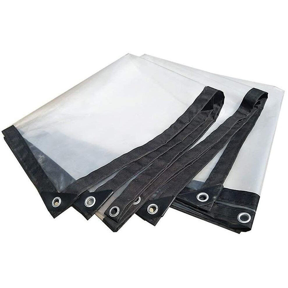 Waterproof Tarpaulin With Eyelets, Protective Tarpaulin, Transparent Fabric Tarpaulin, Wooden Tarpaulin, Foldable, Plant Roof, Rain Cover, Tarpaulin-2 9353840540146