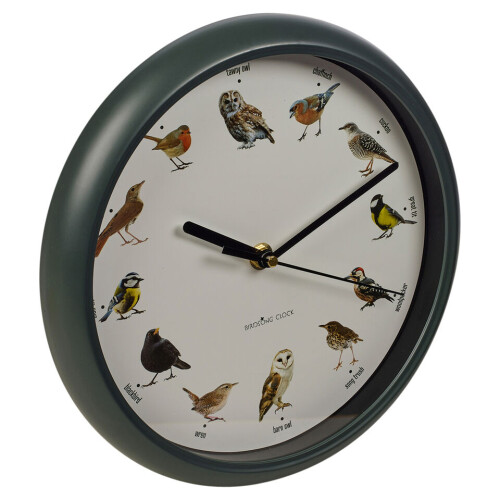 URBN Living Bird Clock With Sounds Singing Birds Hanging Wall Clock with Hourly Sounds 2