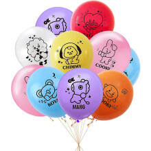 20pcs 12" Bts Balloons, Bts Birthday Decorations, Bts Party Supplies Bts Theme Party Favors Purple - -