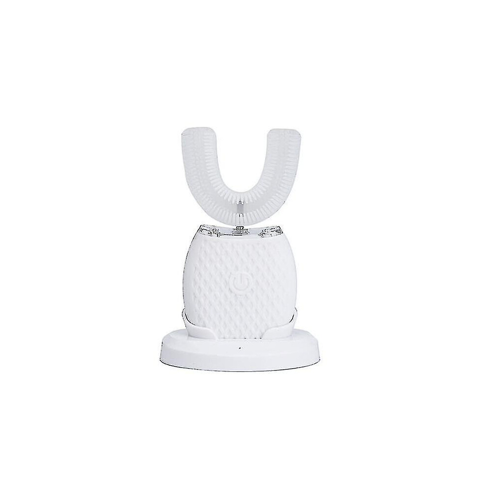 White (White) U Shaped Automatic Toothbrush For Adults 360 Whole Mouth Toothbrush
