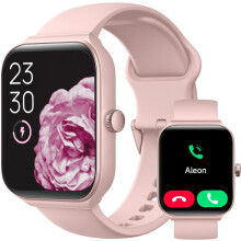 (pink) Women's Smartwatch Alexa Built-in, 1.95 Inch Fitness Tracker with Answer/Make Calls, IP68 Waterproof/Heart Rate Sleep Tracker/100 Sports Modes