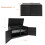 Costway PE Wicker Storage Box 330L 2-Tier with Lid & Front Doors Black 2