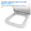 Square Shape Toilet Seat Universal Durable Loo Seat Simple Top Fixing Adjustable Hinges Anti-Bacterial 9