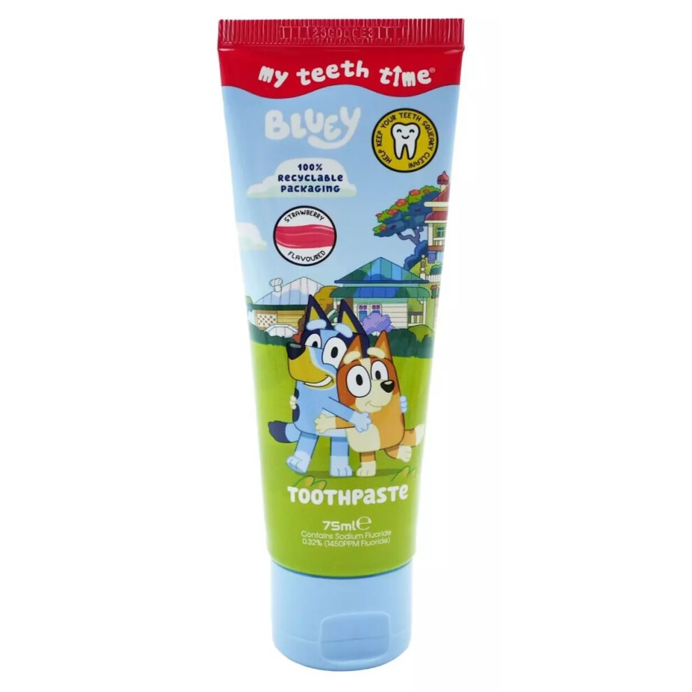 Bluey Children's Toothpaste - 75ML - Strawberry Flavor