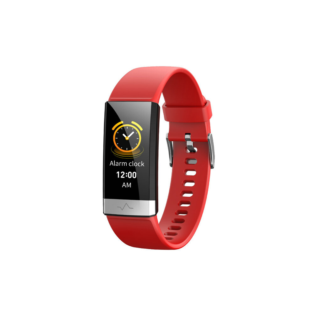 (Red) Ecg Ppg O2 Hrv Smart Watch Waterproof Fitness Band Red