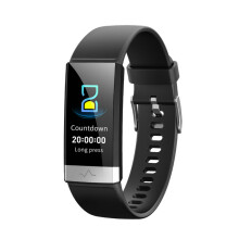 (Black) ECG PPG O2 HRV Smart Watch Waterproof Fitness Band