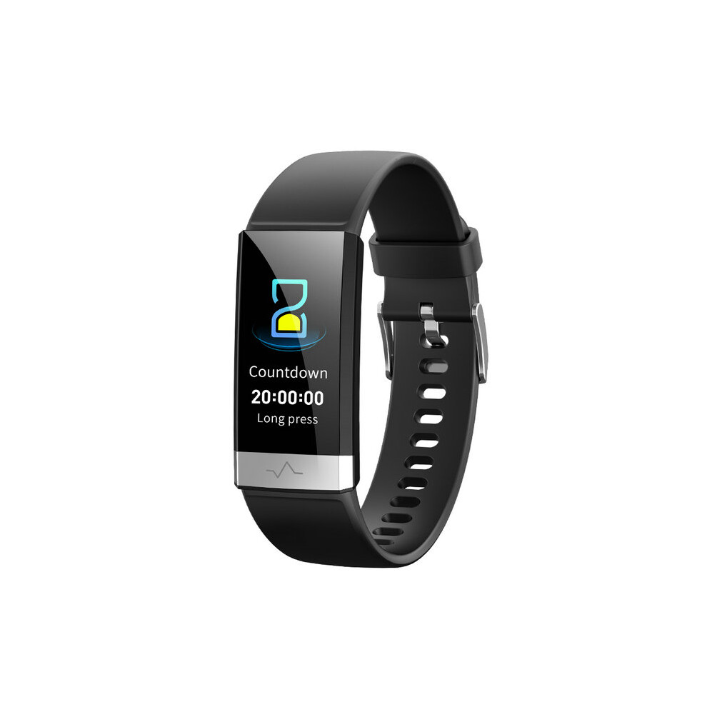(Black) Ecg Ppg O2 Hrv Smart Watch Waterproof Fitness Band Black 6246962596425