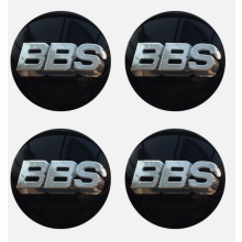 (70mm - BBS (Black Silver)) 4pcs 50mm/56mm/65mm/70mm BBS Logo Car Wheel Center Hub Cap Emblem Badge Stickers for Sport